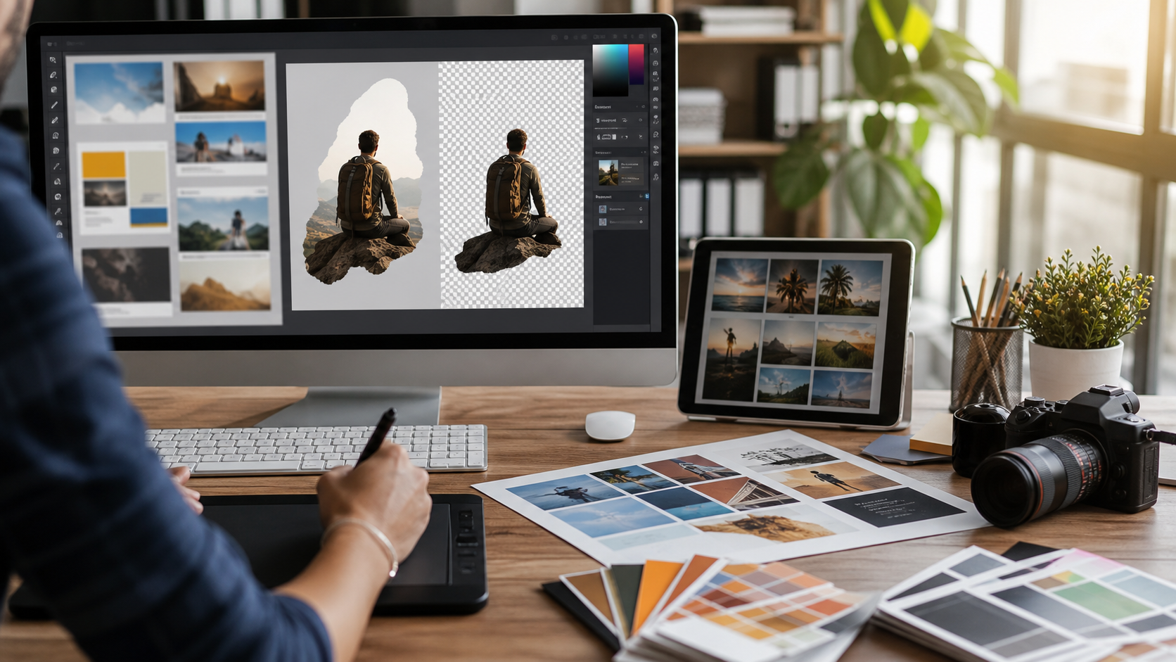 Canva Proの素材や背景透過など有料機能を使う制作イメージ