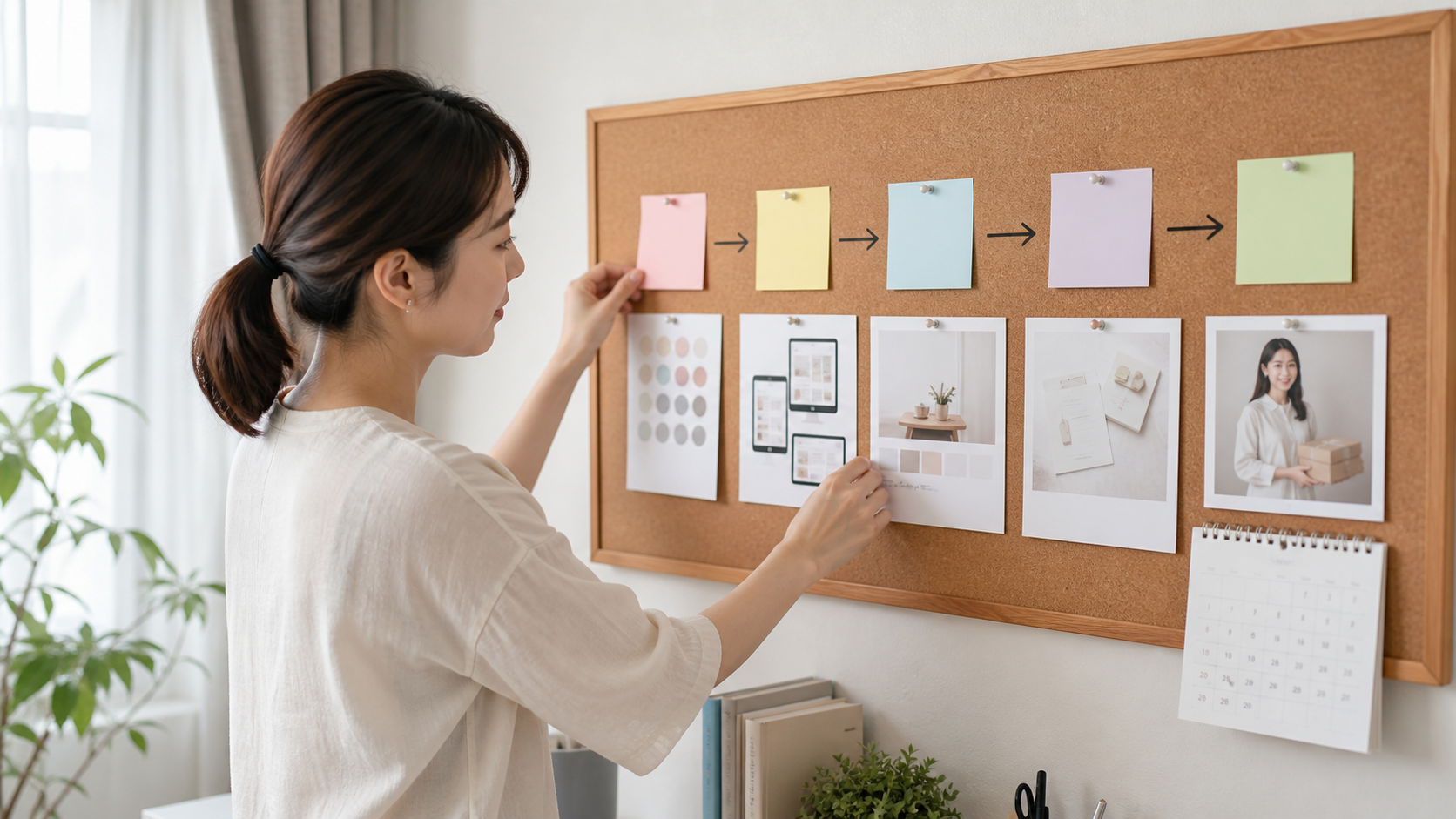 Canvaの業務委託案件を受注するまでの5ステップを整理する女性