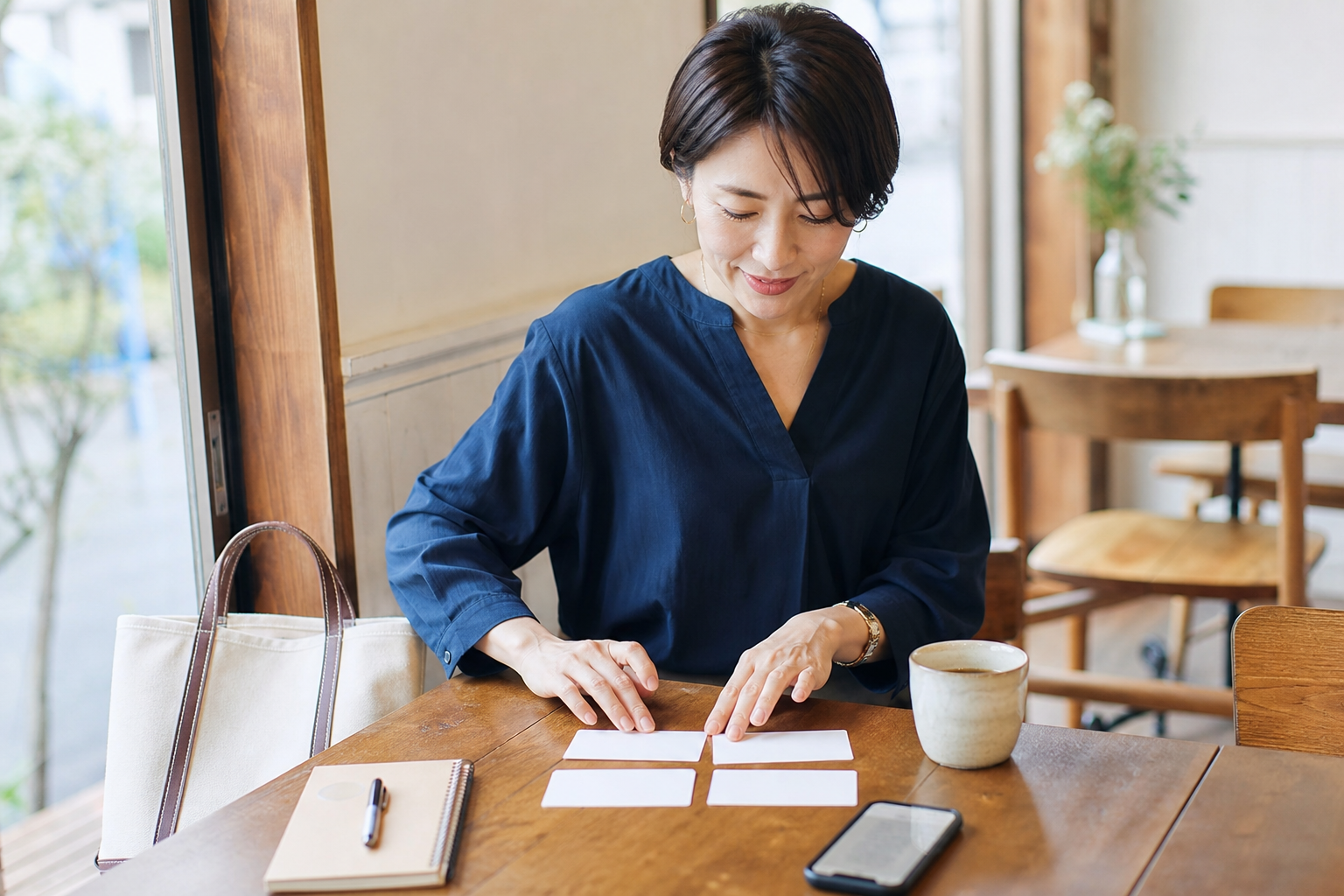 ママ起業を小さく始める準備をする日本人女性の写真