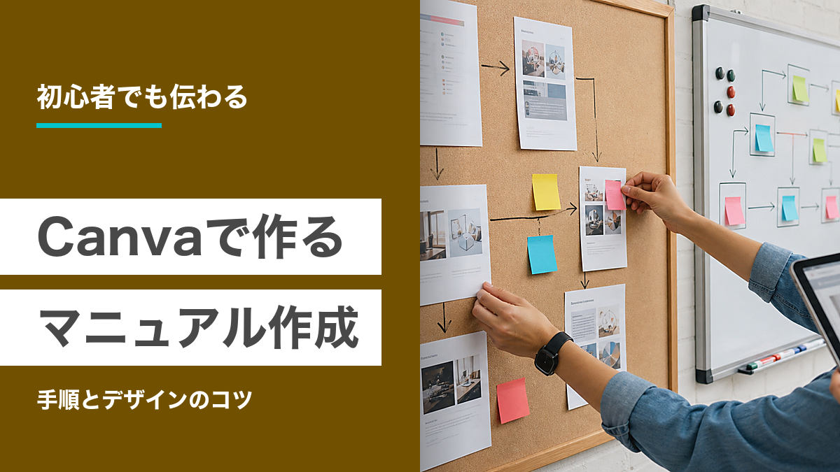 Canvaでマニュアル作成する方法の記事アイキャッチ画像