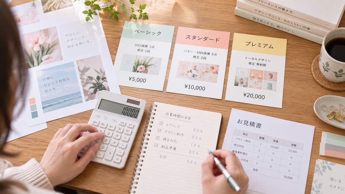 Canvaデザインの価格と見積もりを考える写真