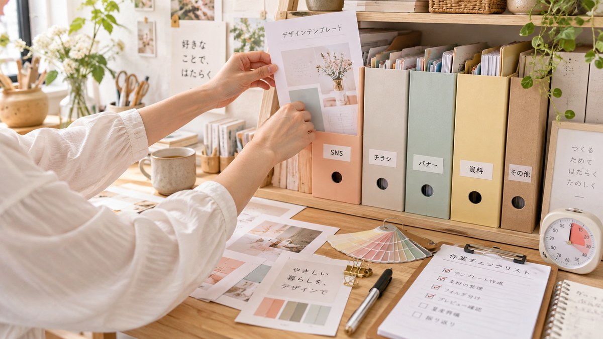 Canvaの仕事を速く進めるテンプレート整理の写真